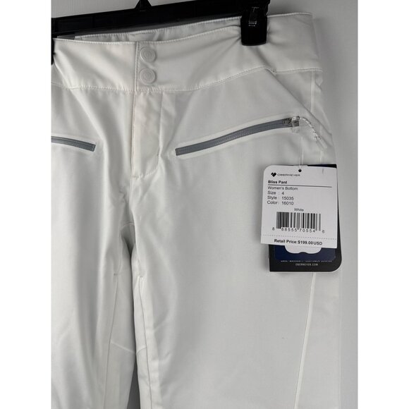 Obermeyer Women's Bliss Ski Pant Regular Inseam White US Size 4 - Picture 3 of 13